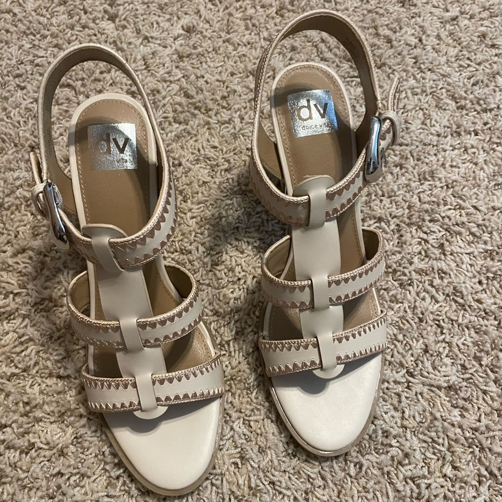 DV by Dolce Vita Cream Strappy Sandals